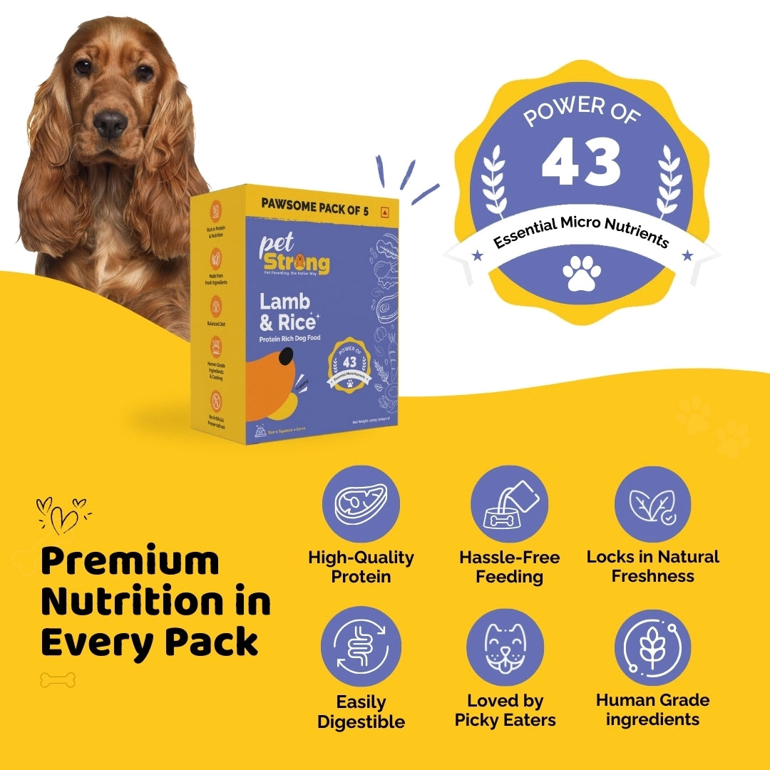 Lamb and Rice Trial Pack, 100/300g, Pack of 2 - Grain Free Fresh Food For Dogs