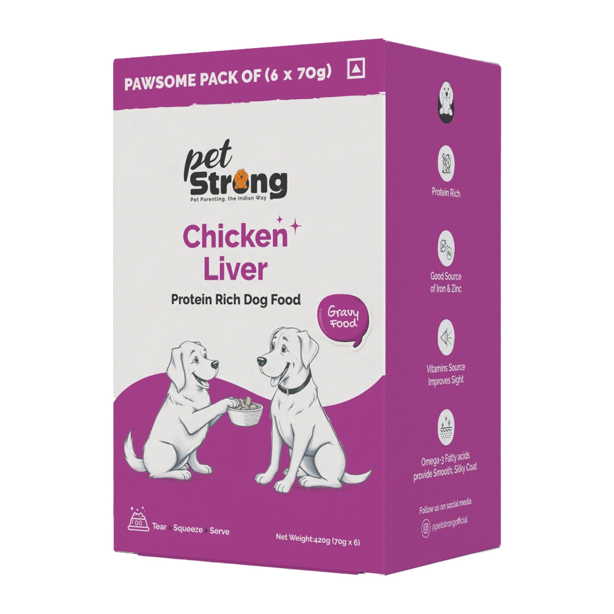 PetStrong Wet Dog Food - Chicken Liver in Gravy