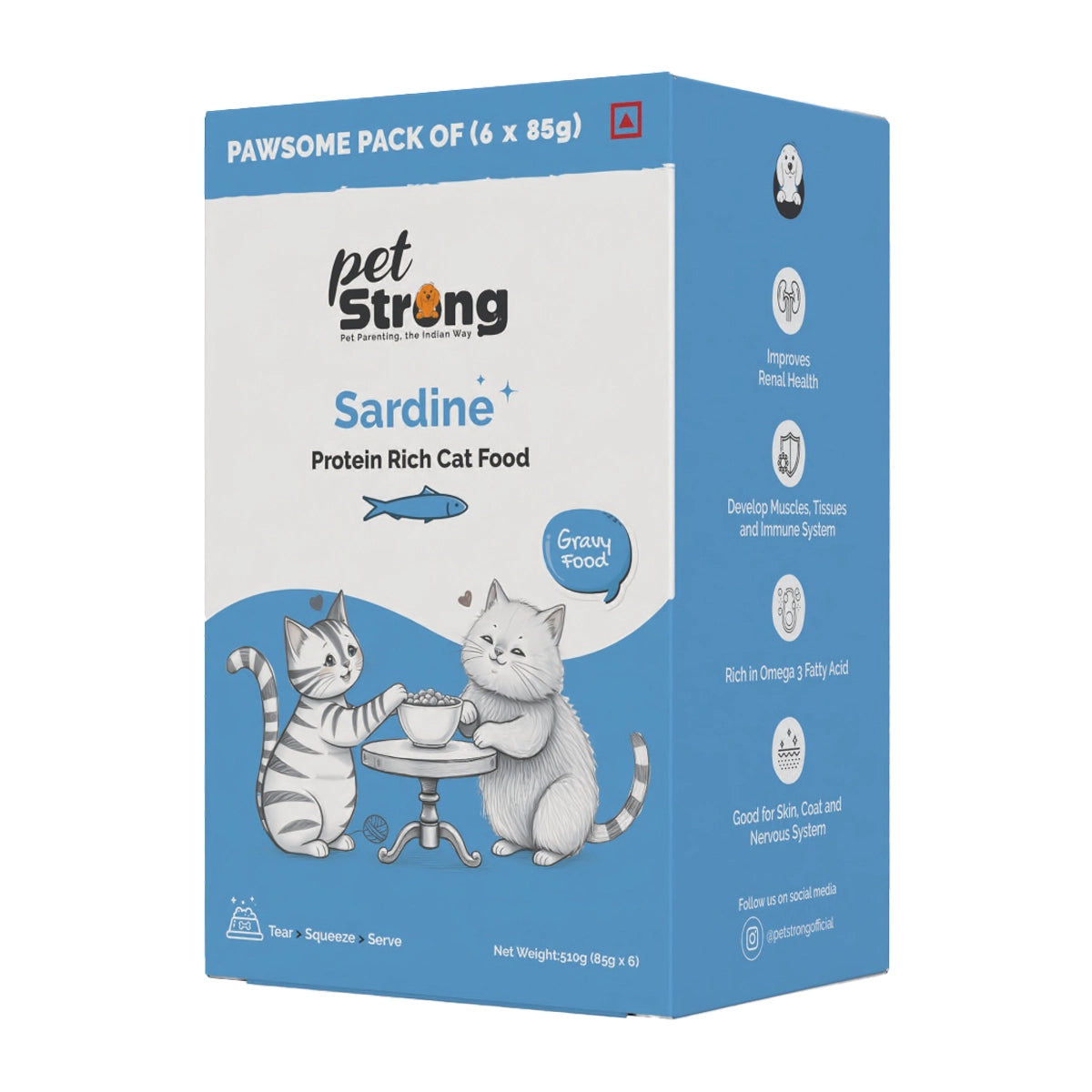 PetStrong Wet Cat Food -  Sardine in Gravy