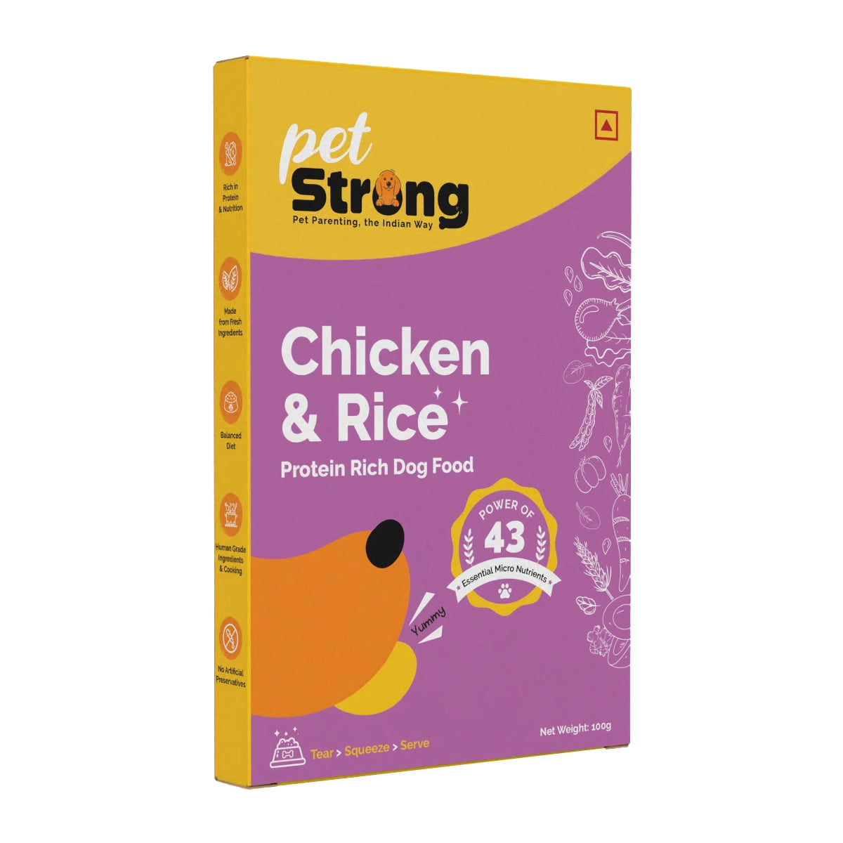 Chicken and Rice Trial Pack, 100/300g, Pack of 2 - Grain Free Fresh Food For Dogs