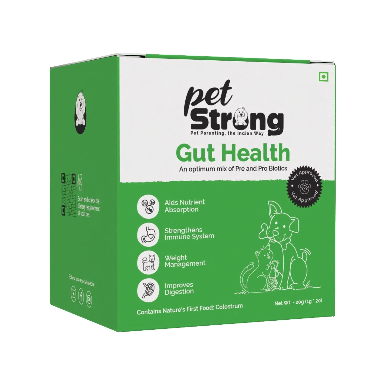 Best Gut Health Sachet - Probiotic and Prebiotic Supplement for Dogs & Cats